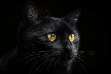 Obraz premium Majestic Black Cat