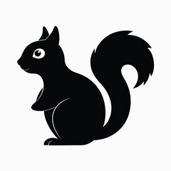 Squirrel silhouette vector illustration