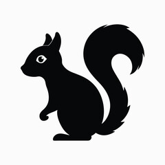 Squirrel silhouette vector illustration