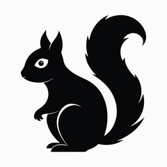 Squirrel silhouette vector illustration