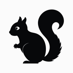 Squirrel silhouette vector illustration