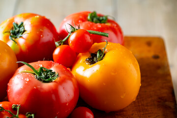 Tomatoes.
Image of fresh tomatoes.
