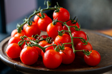 Cherry tomatoes.
Image of fresh cherry tomatoes.
