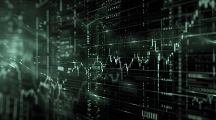 Naklejka premium abstract financial data visualization stock market graph background,generative ai