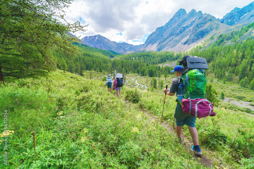 Sticker expedition in the wild mountains