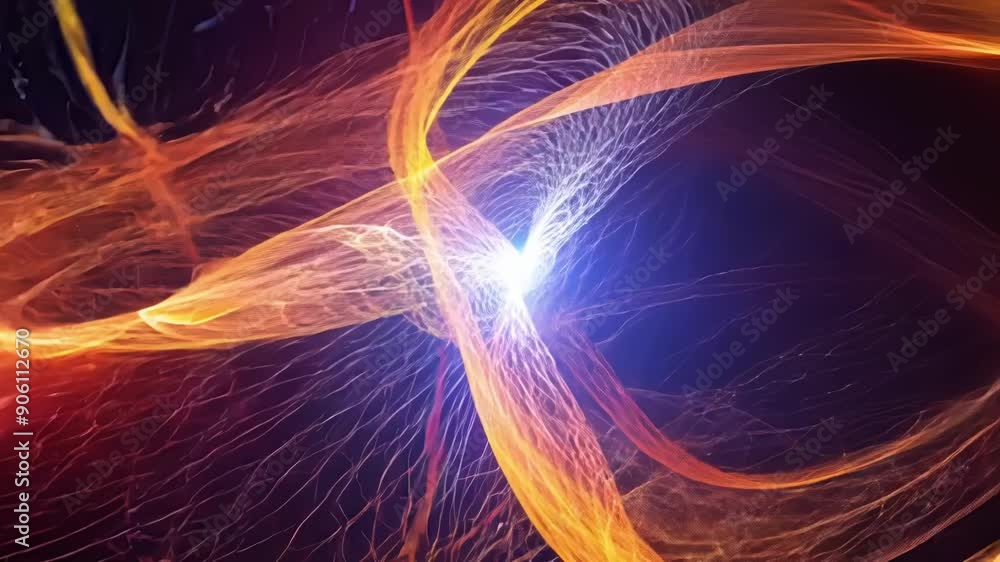 Poster a kaleidoscope of energy pulses each thread entangling with the other in a neverending cycle of tran