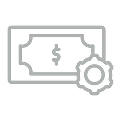 Money Management Vector Line Grey Icon Design