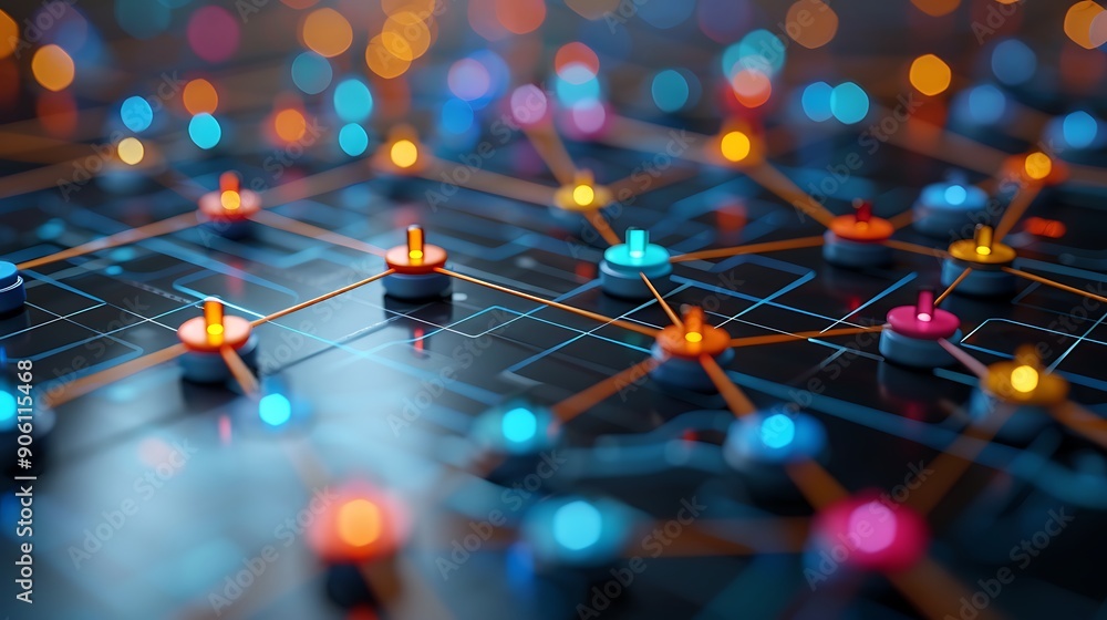 Poster connecting the future: a digital network of people and technology in a high-tech environment