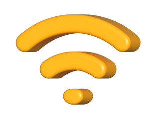 wifi icon 3d, emoji wi-fi cute for message social media