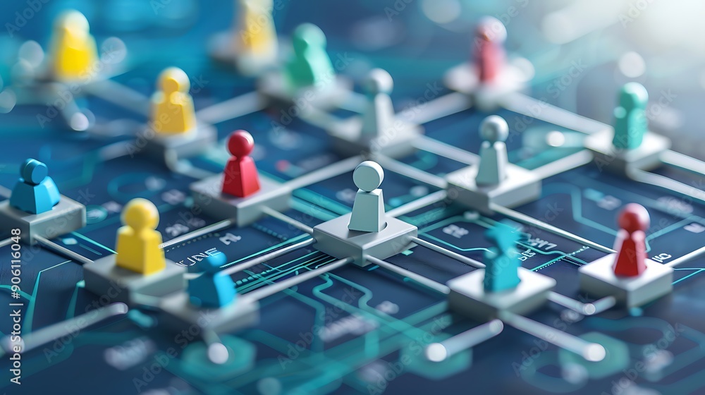 Poster connecting the future: a digital network of people and technology in a high-tech environment