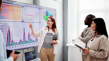 Business Presentation At Meeting Room - Powered by Adobe