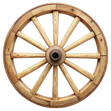 recommend clip art: Wooden wagon wheel isolated on transparent background