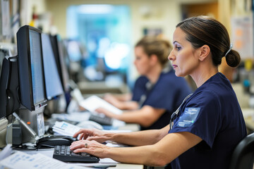busy hospital admin workers doing administrative jobs,  researchers working in laboratory pathology centers modern hospitals smiling discussing enjoying having fun at the hospital and