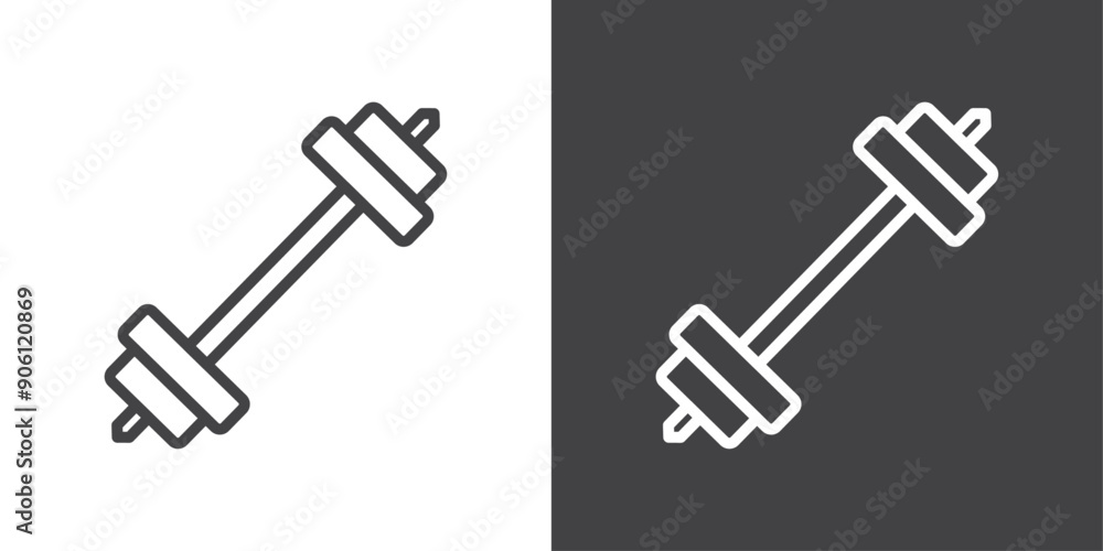 Poster barbell icon vector logo set collection for web app ui