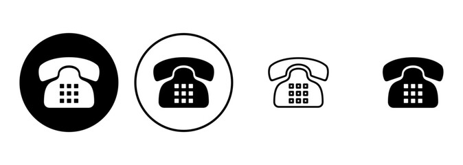 Telephone icon set. phone icon vector.