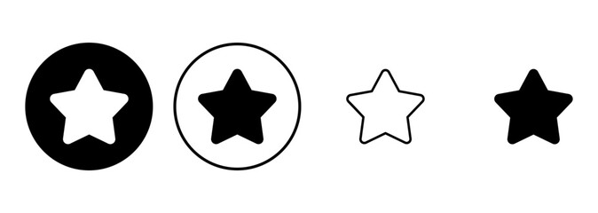 Star Icon set. rating icon vector. favourite star icon