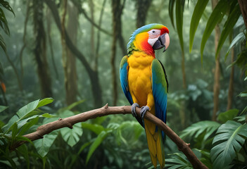 Obraz premium green winged macaw