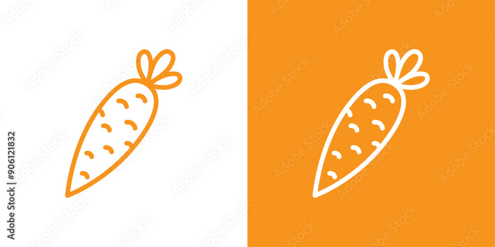 Poster Carrot icon vector logo set collection for web app ui