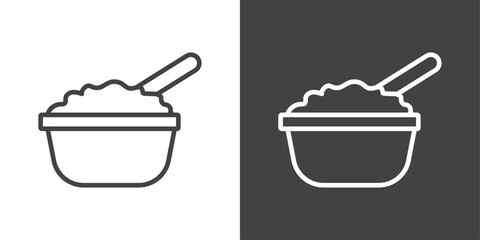 Cereal icon vector logo set collection for web app ui