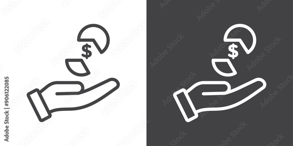 Poster contribution icon vector logo set collection for web app ui
