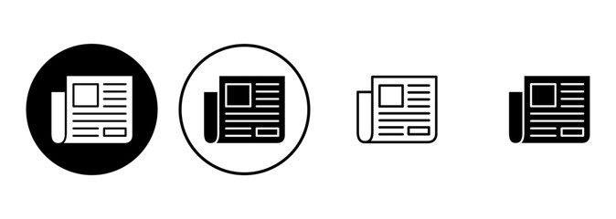Newspaper icon set. news paper vector sign