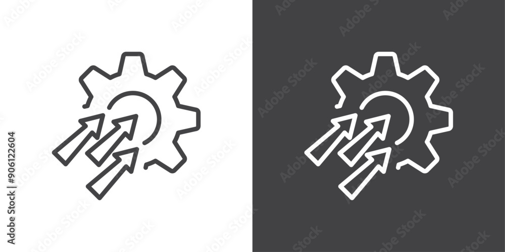 Poster efficiency icon vector logo set collection for web app ui