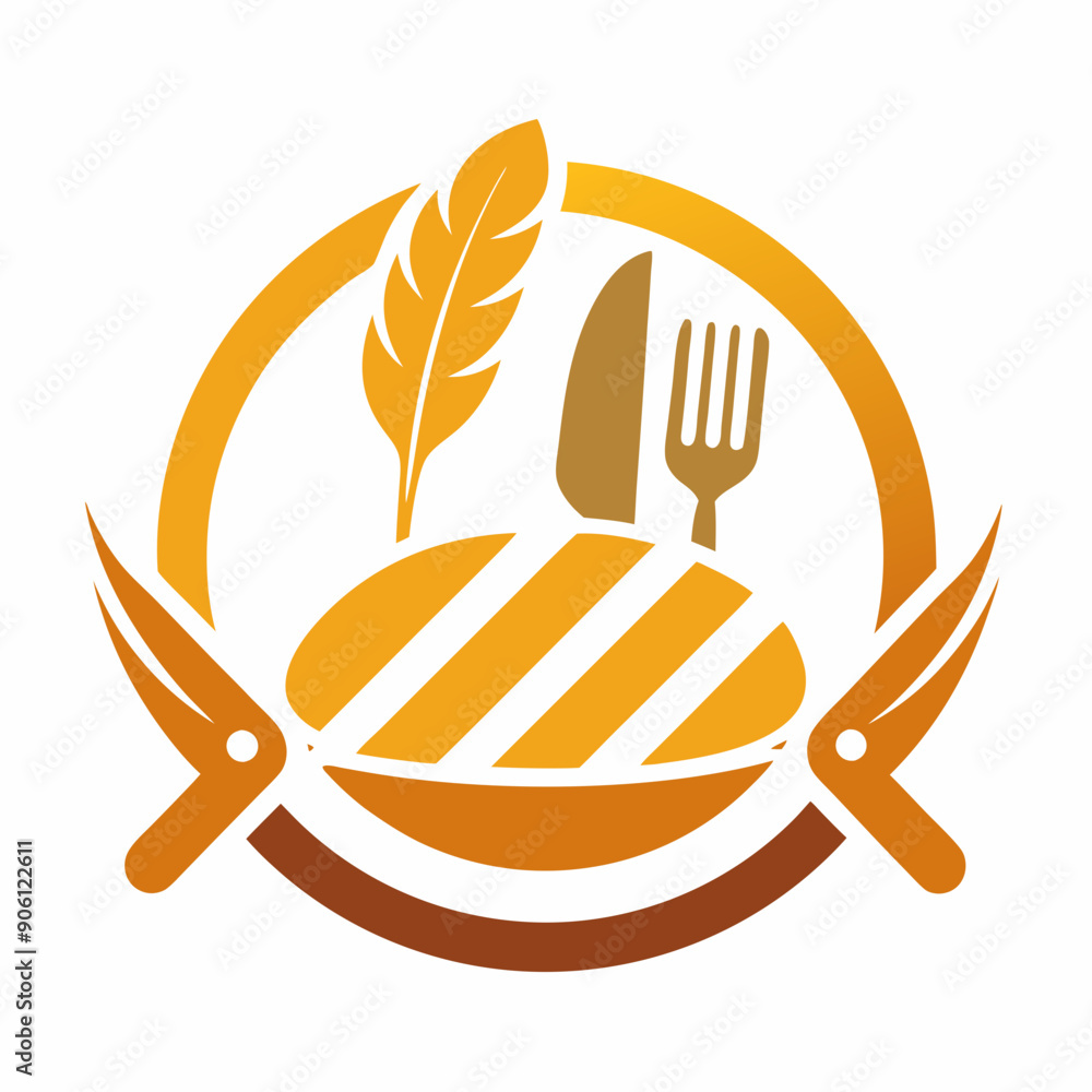 Poster Shop organic food logo vector illustration 