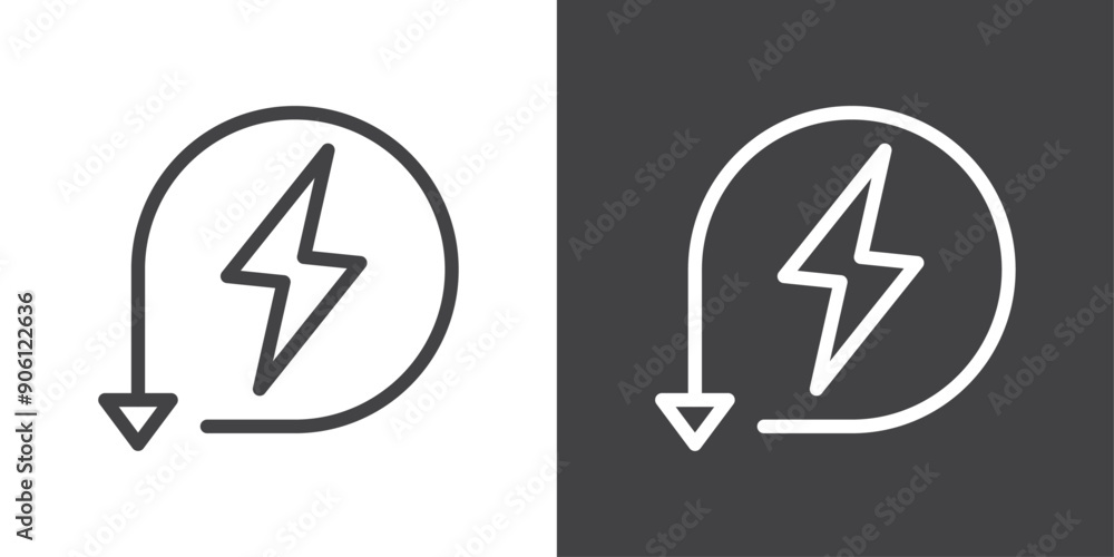 Poster energy reduction icon vector logo set collection for web app ui