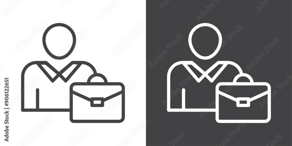 Poster employee icon vector logo set collection for web app ui