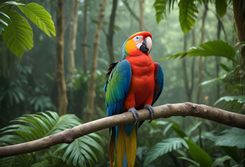 Obraz premium blue and yellow macaw