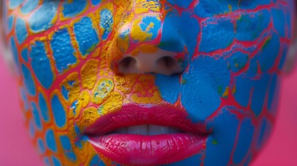 Fototapeta premium a close up of a person's face