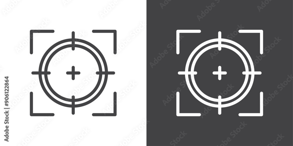 Poster focusing icon vector logo set collection for web app ui