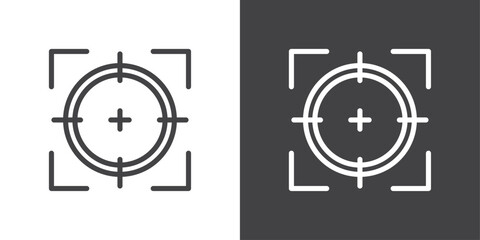Focusing icon vector logo set collection for web app ui