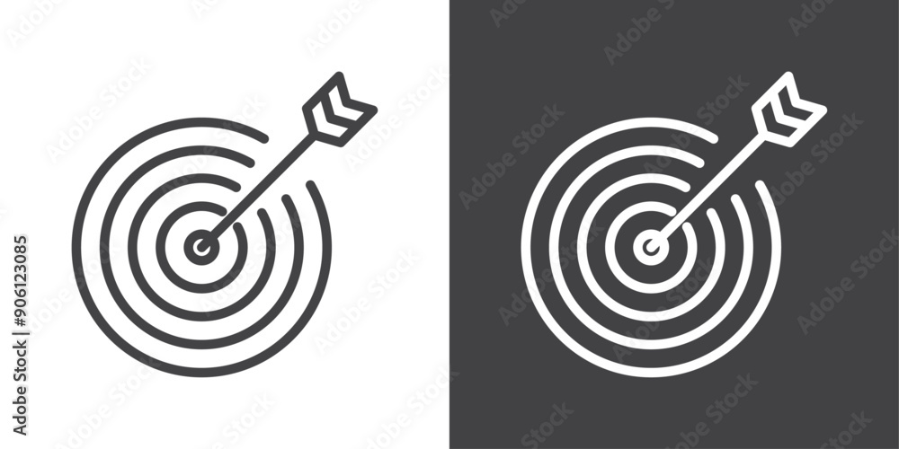 Poster goal setting icon vector logo set collection for web app ui