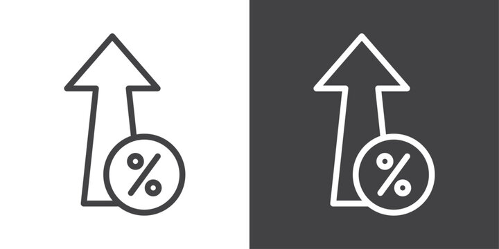 high percentage icon vector logo set collection for web app ui