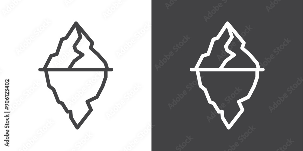 Poster Iceberg Icon vector logo set collection for web app ui