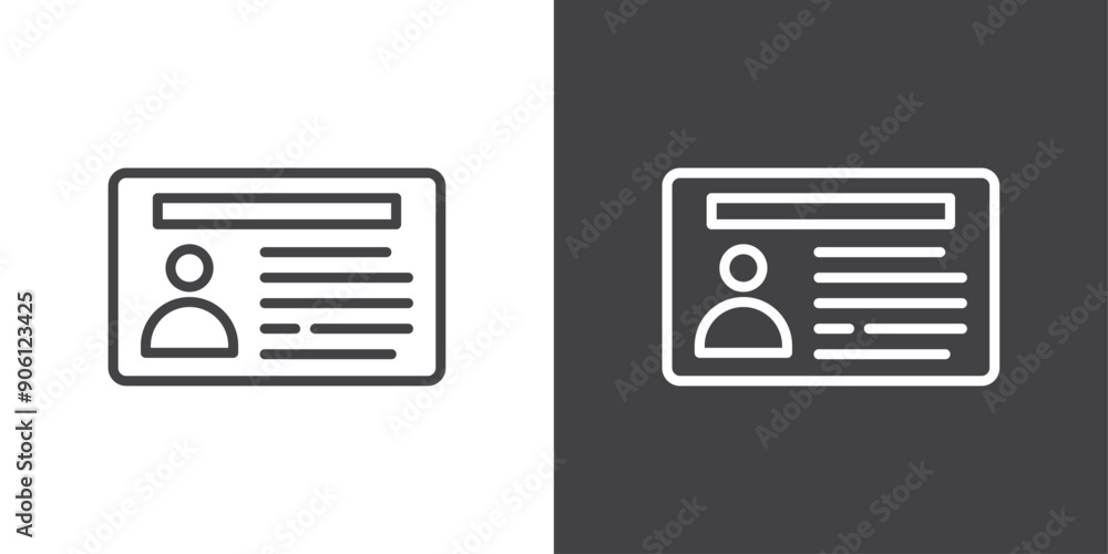 Poster id card icon vector logo set collection for web app ui