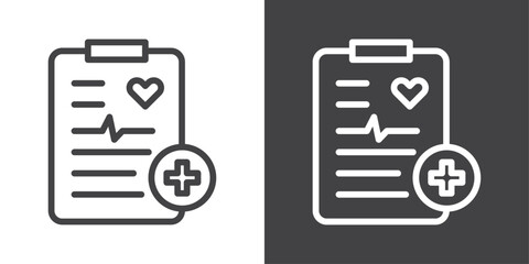 Medical report icon vector logo set collection for web app ui