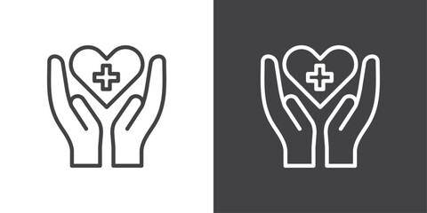 Medical support icon vector logo set collection for web app ui