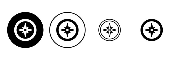 Compass icon set. arrow compass icon vector