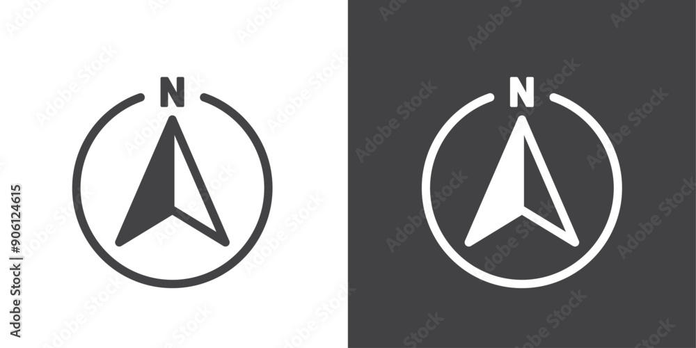 Poster north icon vector logo set collection for web app ui