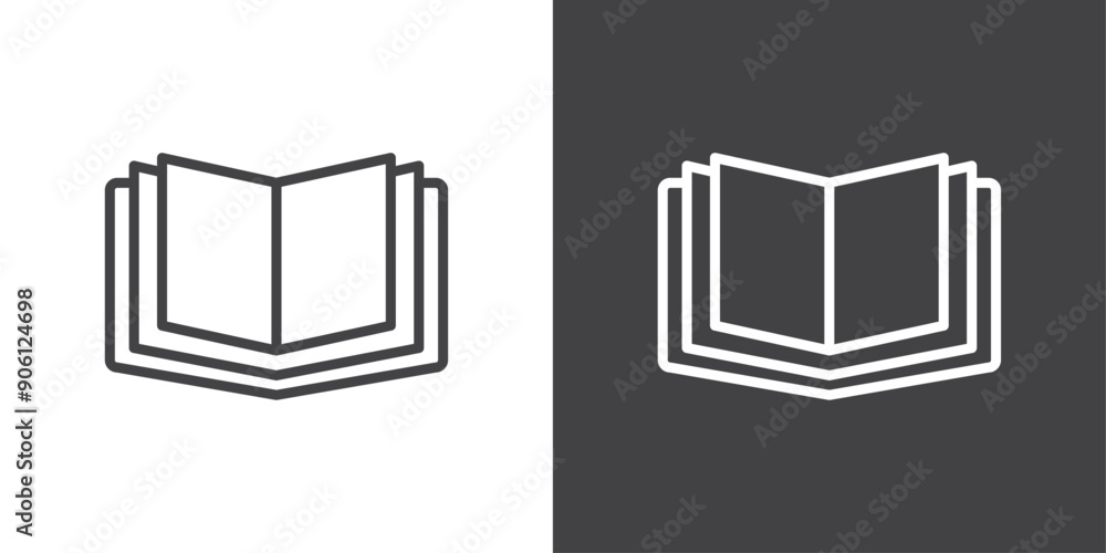Poster open book icon vector logo set collection for web app ui