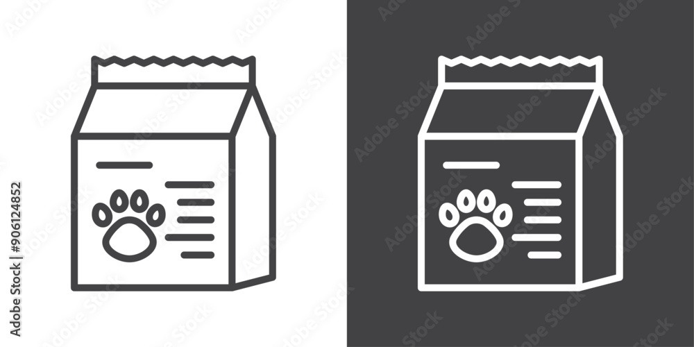 Poster pet food bag icon vector logo set collection for web app ui