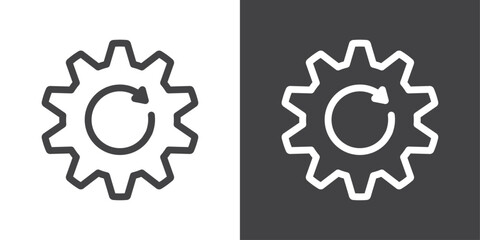 Recovery gear icon vector logo set collection for web app ui