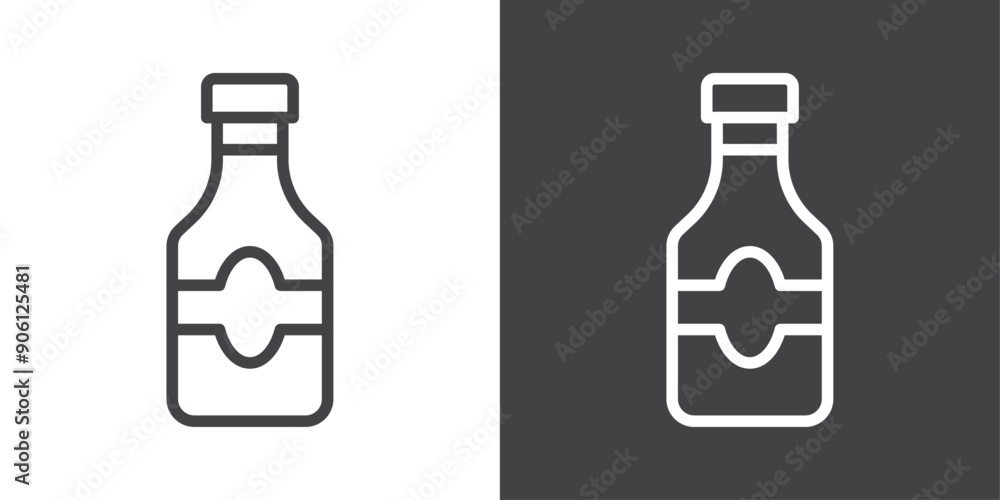 Poster sauce bottles icon vector logo set collection for web app ui