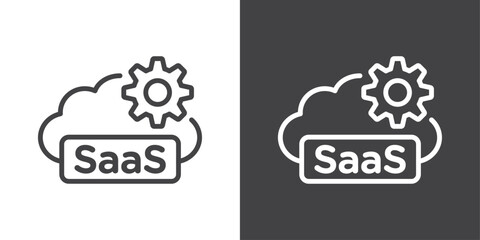 SaaS icon vector logo set collection for web app ui