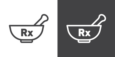 RX icon icon vector logo set collection for web app ui