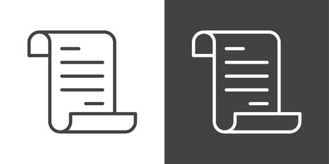 Scroll paper icon vector logo set collection for web app ui