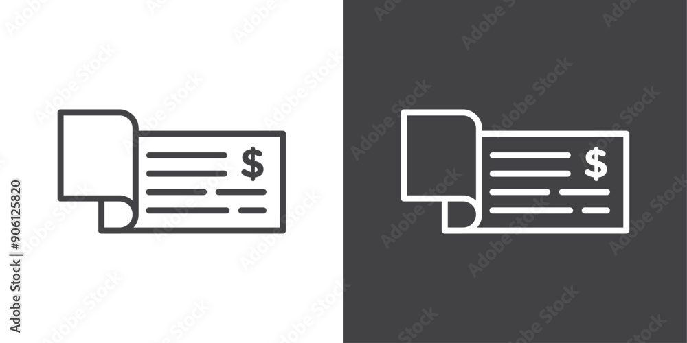 Poster signing cheque icon vector logo set collection for web app ui