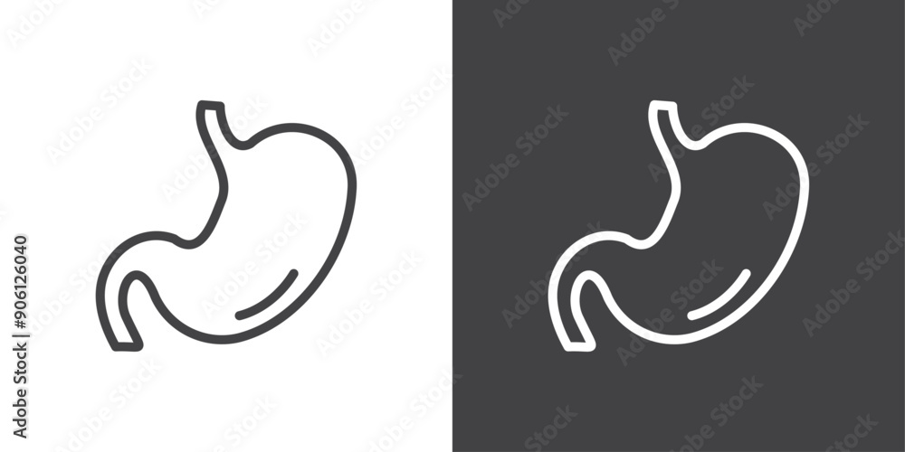 Aufkleber stomach icon vector logo set collection for web app ui